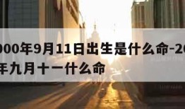 2000年9月11日出生是什么命-2000年九月十一什么命