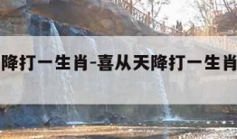 喜从天降打一生肖-喜从天降打一生肖什么生肖