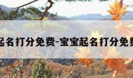 宝宝起名打分免费-宝宝起名打分免费测试