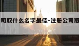 注册公司取什么名字最佳-注册公司取什么名字好