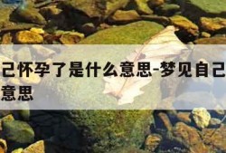 梦见自己怀孕了是什么意思-梦见自己生孩子是什么意思