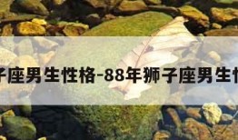 狮子座男生性格-88年狮子座男生性格