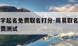 周易八字起名免费取名打分-周易取名网生辰八字免费测试