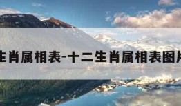 十二生肖属相表-十二生肖属相表图片大全