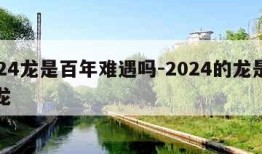 2024龙是百年难遇吗-2024的龙是什么龙