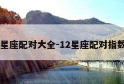 12星座配对大全-12星座配对指数表