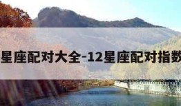 12星座配对大全-12星座配对指数表