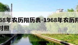 1968年农历阳历表-1968年农历阳历表对照