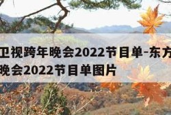 东方卫视跨年晚会2022节目单-东方卫视跨年晚会2022节目单图片