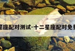 十二星座配对测试-十二星座配对免费测试