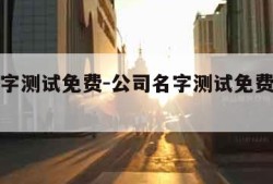 公司名字测试免费-公司名字测试免费版周易取名