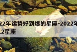 2022年运势好到爆的星座-2022年运势12星座