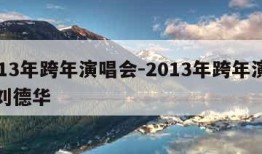 2013年跨年演唱会-2013年跨年演唱会刘德华