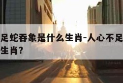 人心不足蛇吞象是什么生肖-人心不足蛇吞象是什么生肖?