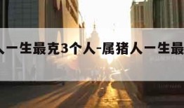 属蛇人一生最克3个人-属猪人一生最克3个人