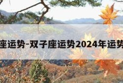 双子座运势-双子座运势2024年运势详解