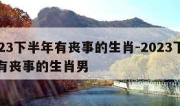 2023下半年有丧事的生肖-2023下半年有丧事的生肖男