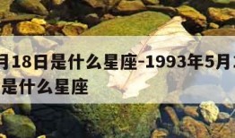 5月18日是什么星座-1993年5月18日是什么星座