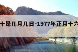 年三十是几月几日-1977年正月十六是几号