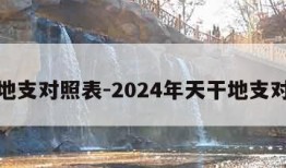 天干地支对照表-2024年天干地支对照表