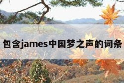 包含james中国梦之声的词条