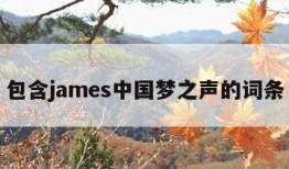 包含james中国梦之声的词条