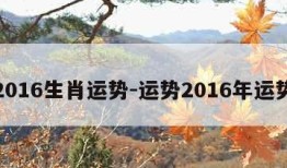 2016生肖运势-运势2016年运势