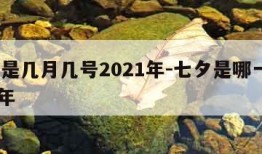 七夕是几月几号2021年-七夕是哪一天2021年