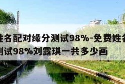 免费姓名配对缘分测试98%-免费姓名配对缘分测试98%刘露琪一共多少画